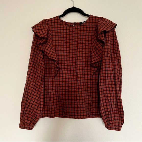 Madewell Ruffle Front Top - Picture 3 of 8